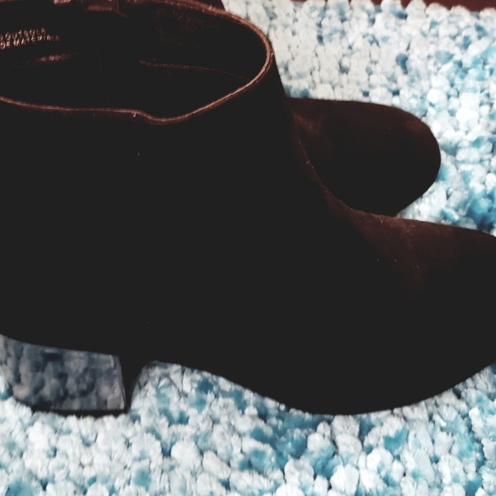 Black suede ankle boots